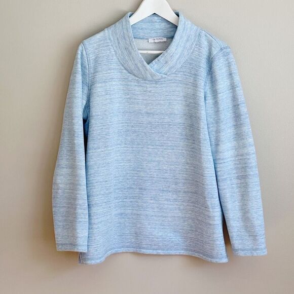 T by Talbots Light Blue Heather Pullover size Medium - Picture 1 of 5